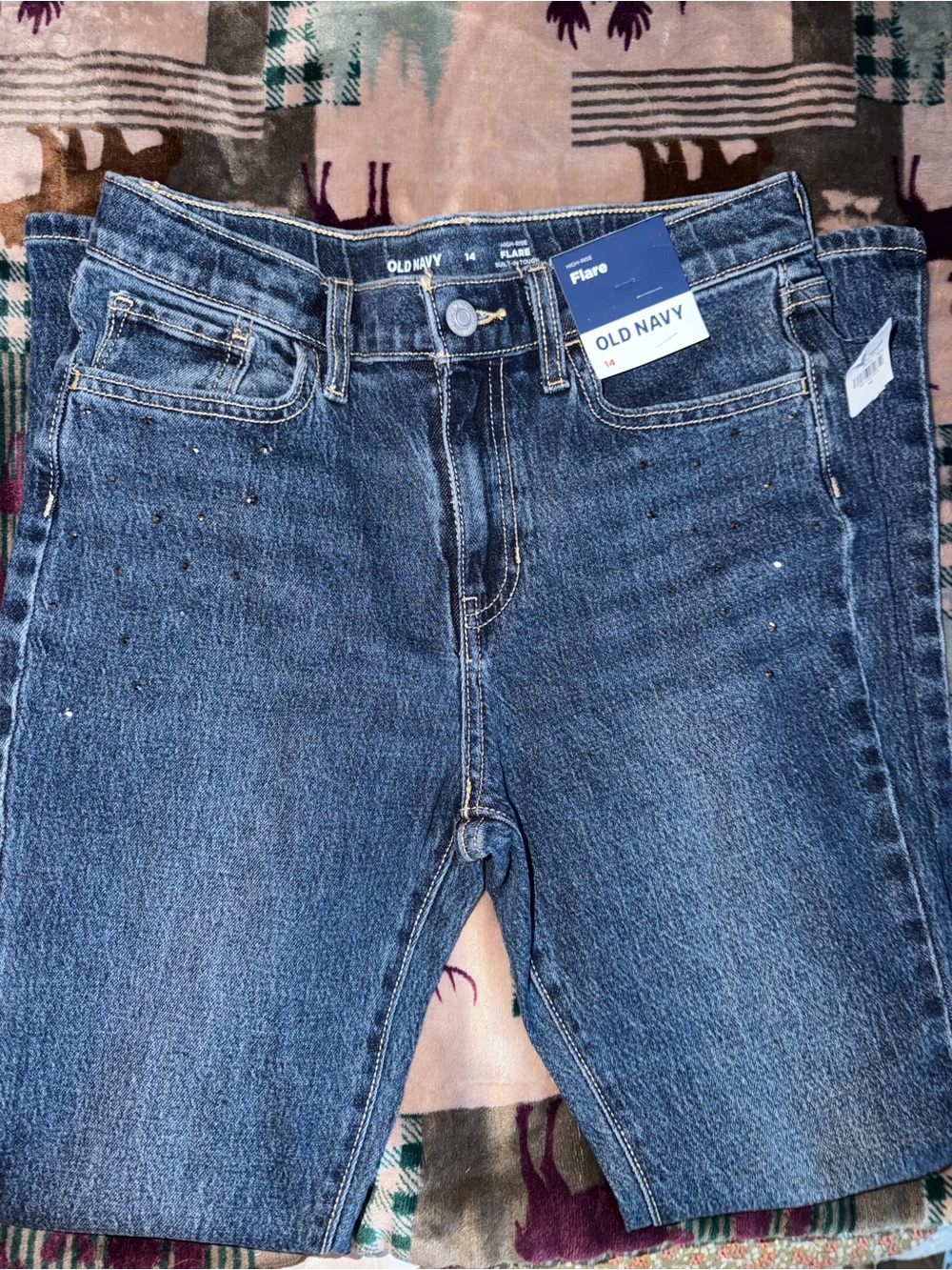 Old Navy Women's Dark Blue Flare Jeans